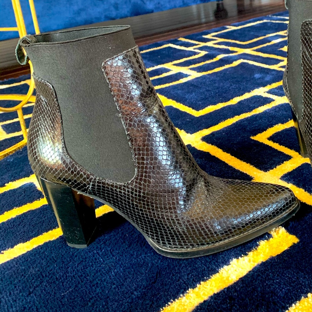 Zara leather boots (snake skin, cowboy style)